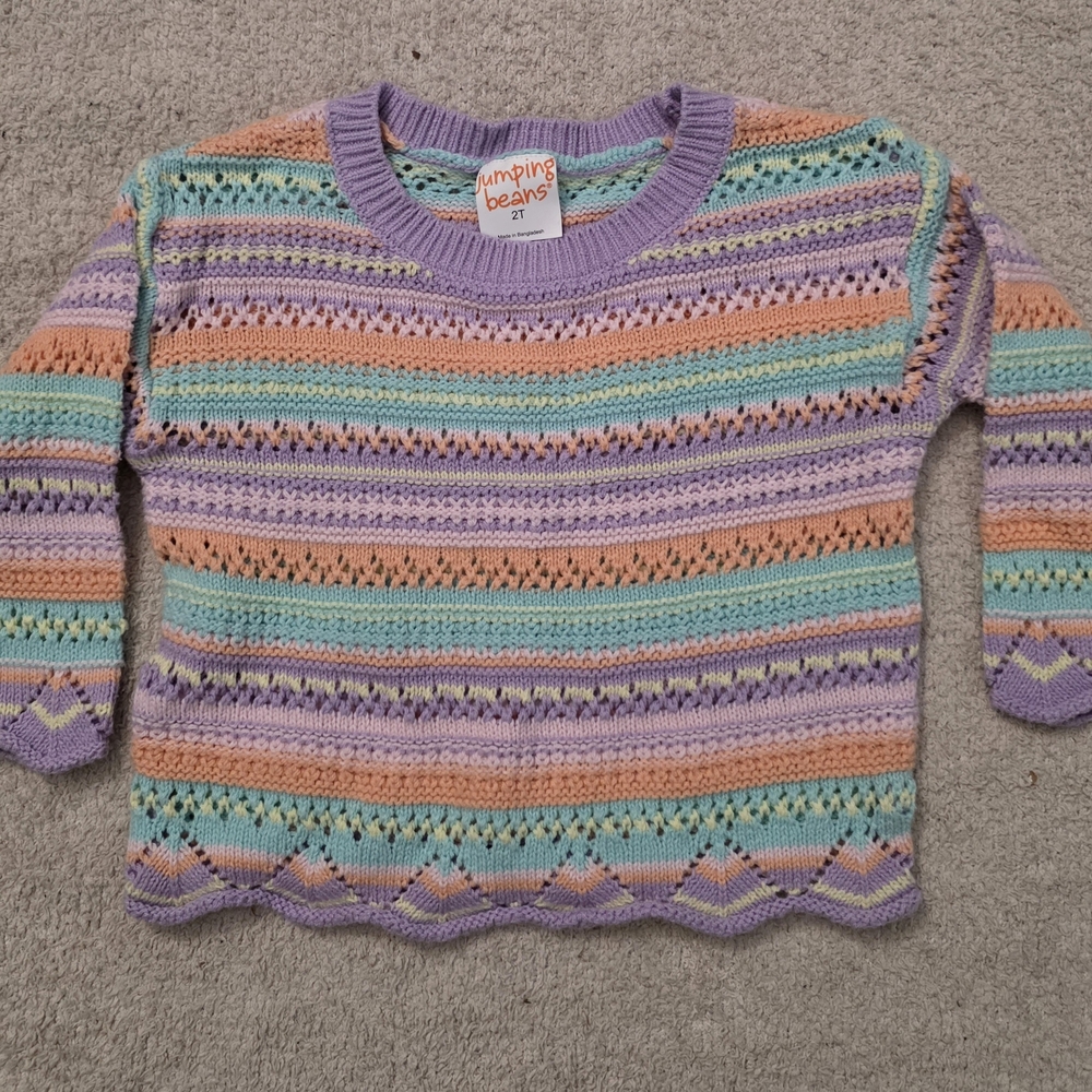 Jumping Beans Pastel Striped Sweater